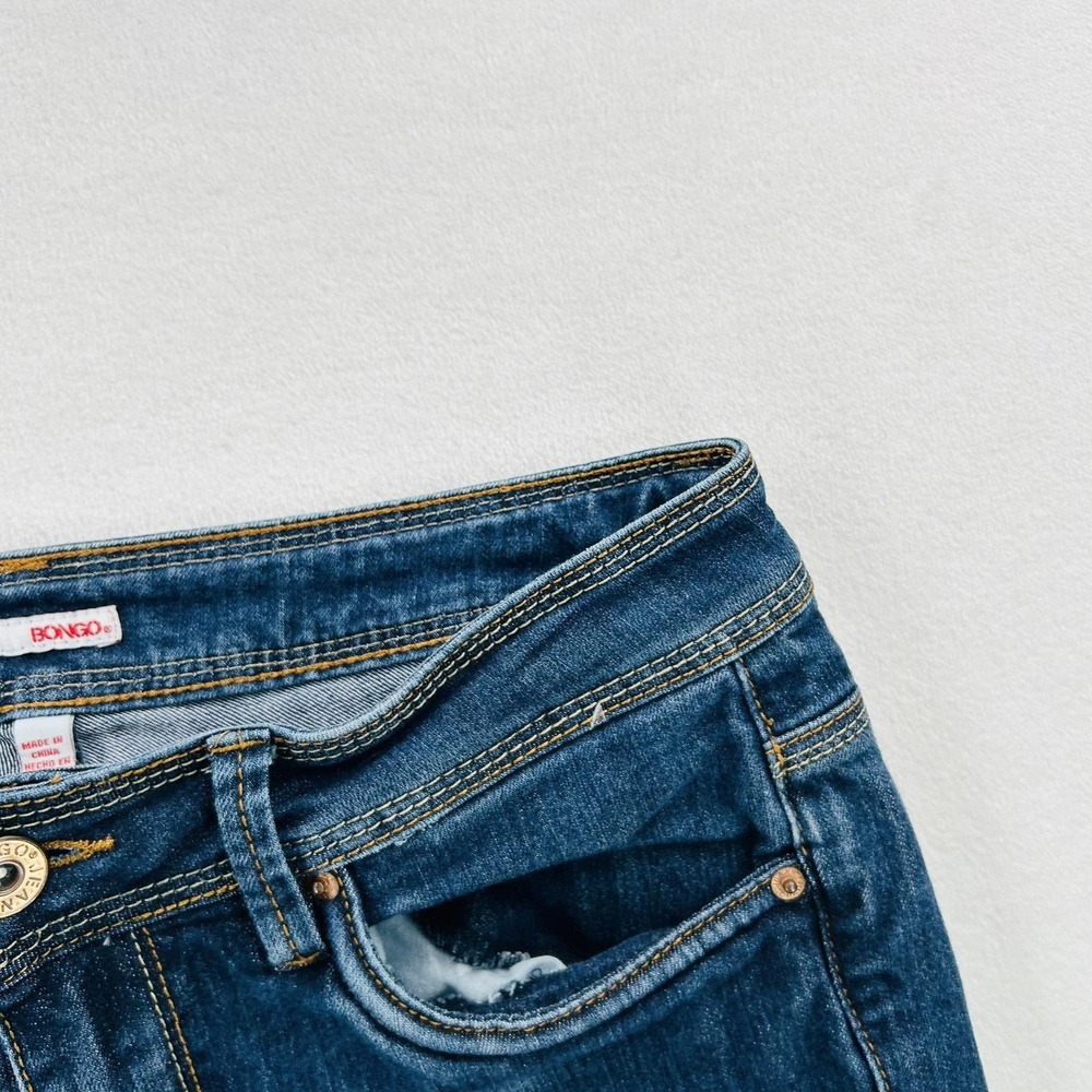 Bongo Jeans Juniors 11 30x26 Blue Mid Rise Straight Dark Wash Stretch Denim - Picture 9 of 16